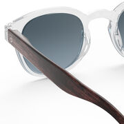 Magritte clear and dark wood sunglasses